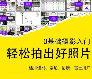0基础摄影入门，轻松拍出好照片（适用佳能、索尼、尼康、富士用户）-一起网赚吧