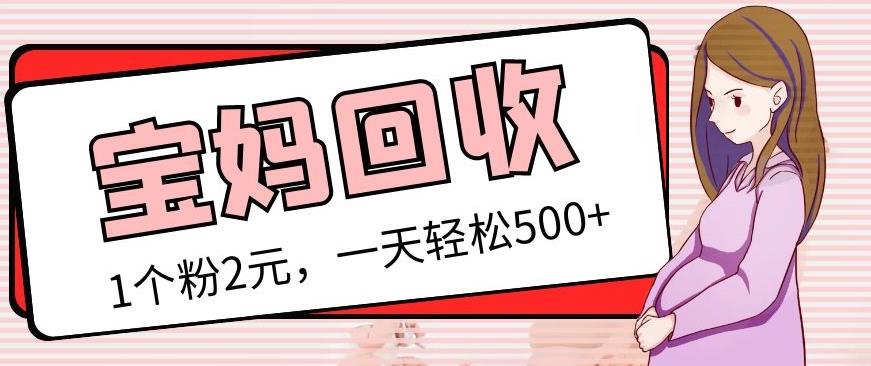 最新宝妈粉回收变现计划及胎教音乐高端变现玩法全套教程！（非老玩法）-一起网赚吧