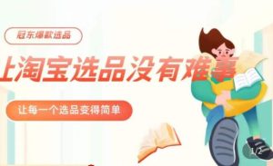 冠东·爆款店铺淘系爆款选品方法,23年从选品开始,一个好的选品思路决定于你是否盈利-一起网赚吧