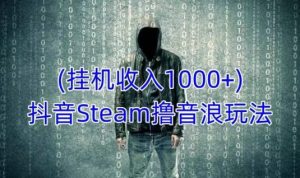 抖音Steam撸音浪玩法，挂机一天收入1000+不露脸 不说话 不封号 社恐人群福音-一起网赚吧