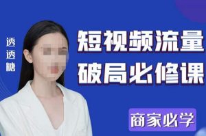 2023最新透糖短视频流量破局必修课——商家必学-一起网赚吧