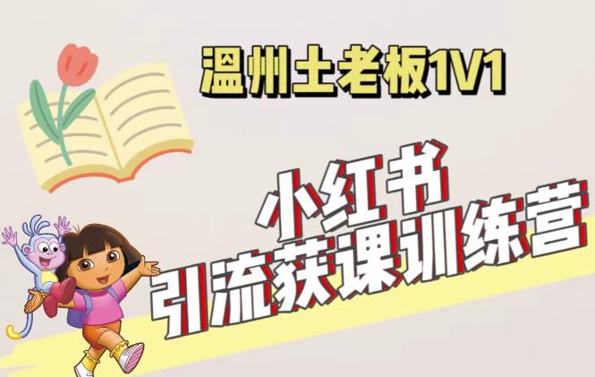 小红书1对1引流获客训练营：账号、内容、引流、成交（价值3999元）-一起网赚吧