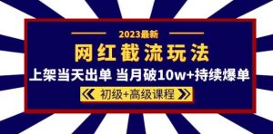 2023网红·同款截流玩法【初级+高级课程】上架当天出单当月破10w+持续爆单-一起网赚吧