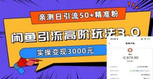 亲测日引50+精准粉，闲鱼引流高阶玩法3.0，实操变现3000元【揭秘】-一起网赚吧