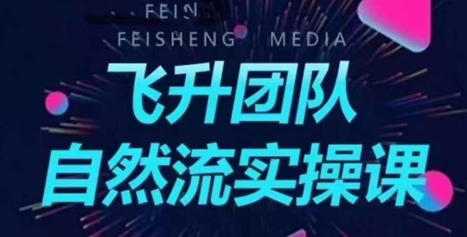 飞升团队课程自然流实操课，抖音半无人起号主播间搭建教学-一起网赚吧