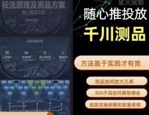 爱做号的老王·随心推+千川投流，投放实操拆解和放量思维，投流原理、千川测品-一起网赚吧