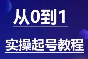 石野·小白起号实操教程，​掌握各种起号的玩法技术，了解流量的核心-一起网赚吧