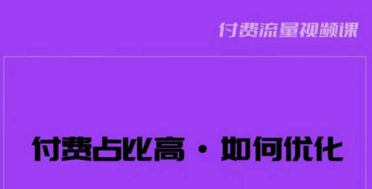 波波-付费占比高，如何优化？只讲方法，不说废话，高效解决问题！-一起网赚吧