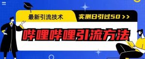 最新引流技术，哔哩哔哩引流方法，实测日引50人【揭秘】-一起网赚吧