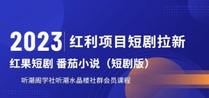 2023红利项目短剧拉新,听潮阁学社月入过万红果短剧番茄小说CPA拉新项目教程【揭秘】-一起网赚吧
