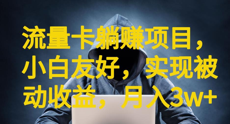 流量卡躺赚项目，小白友好，开设后台，实现被动收益，只要出卡，就能一直赚钱，利润高昂【揭秘】-一起网赚吧