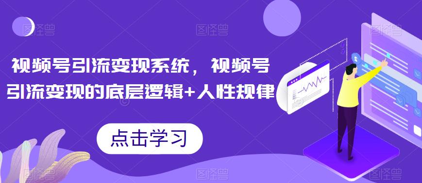 视频号引流变现系统，视频号引流变现的底层逻辑+人性规律-一起网赚吧