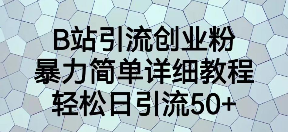 B站引流创业粉，暴力简单详细教程，轻松日引流50+【揭秘】-一起网赚吧