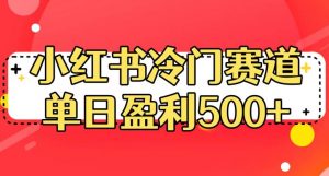 小红书冷门赛道,单日盈利500+【揭秘】-一起网赚吧