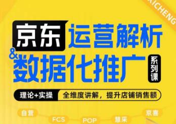京东运营解析与数据化推广系列课，全维度讲解京东运营逻辑+数据化推广提升店铺销售额-一起网赚吧