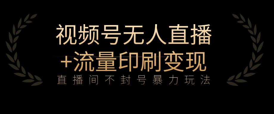 全网首发视频号不封号无人直播暴利玩法+流量印刷机变现，日入1000+【揭秘】-一起网赚吧