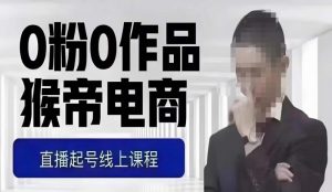 猴帝最新1600线上课，0粉起号实操教学，自然流量天花板，7-8月9节，20+小时-一起网赚吧