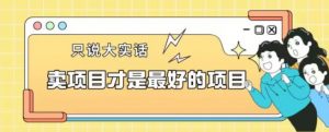 卖项目才是最好的项目一单3000+【揭秘】-一起网赚吧