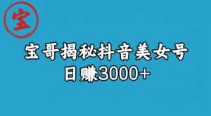 宝哥揭秘抖音美女号玩法，日赚3000+【揭秘】-一起网赚吧