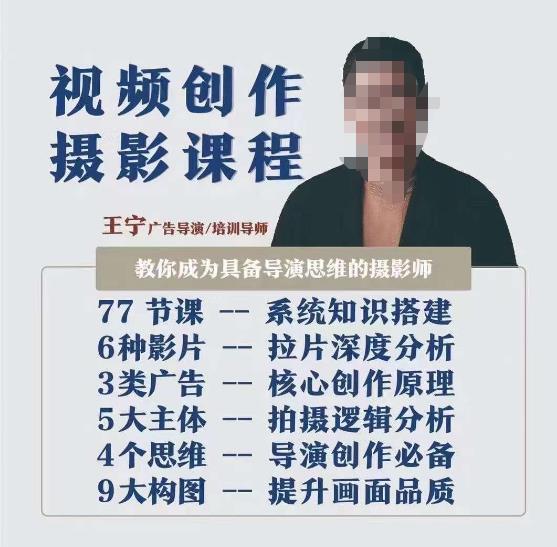 视频创作摄影课程，教你成为具备导演思维的摄影师（导演思维+拍摄技巧+拉片解析+职业发展建议）-一起网赚吧