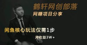 闲鱼核心玩法不卖货也能1年变现20W，玩法简单-一起网赚吧