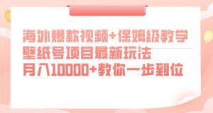 海外爆款视频+保姆级教学，壁纸号项目最新玩法，月入10000+教你一步到位【揭秘】-一起网赚吧