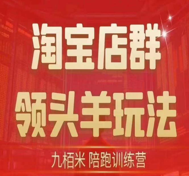 九栢米-淘宝店群领头羊玩法，教你整个淘宝店群领头羊玩法以及精细化/终极蓝海/尾销等内容-一起网赚吧