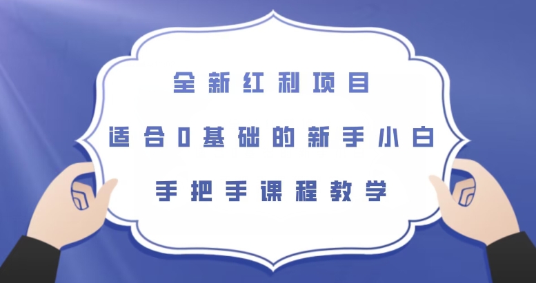 全新红利项目，适合0基础的新手小白，手把手课程教学【揭秘】-一起网赚吧