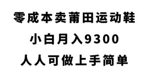 零成本卖莆田运动鞋，小白月入9300，人人可做上手简单【揭秘】-一起网赚吧