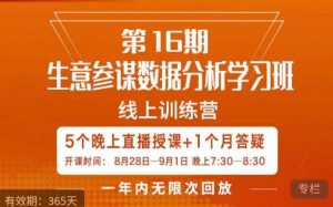 宁静·生意参谋数据分析学习班,解决商家4大痛点,学会分析数据,打造爆款!-一起网赚吧