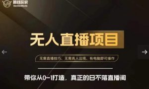 前线玩家快手无人直播带货课，带你从0-1打造，真正的日不落直播间-一起网赚吧