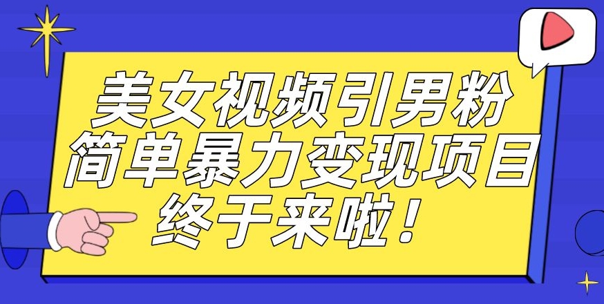 价值3980的男粉暴力引流变现项目，一部手机简单操作，新手小白轻松上手，每日收益500+【揭秘】-一起网赚吧
