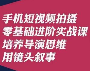 手机短视频拍摄零基础进阶实战课，培养导演思维用镜头叙事唐先生-一起网赚吧