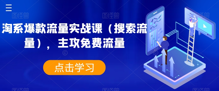 淘系爆款流量实战课（搜索流量），主攻免费流量-一起网赚吧