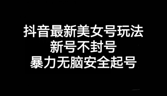 抖音最新美女号玩法，新号不封号，暴力无脑安全起号【揭秘】-一起网赚吧