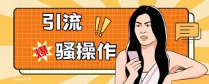 最新引流骚操作，单账号日引50-100，简单粗暴，适合于小白各行各业都可以进行操作，精准粉丝加到爆-一起网赚吧