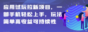 应用试玩拉新项目,一部手机轻松上手,玩法简单高收益可持续性【揭秘】-一起网赚吧
