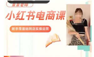 景景小红书电商新手实操课程，新手零基础网店实操运营-一起网赚吧