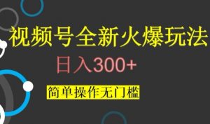 视频号最新爆火玩法,日入300+,简单操作无门槛【揭秘】-一起网赚吧