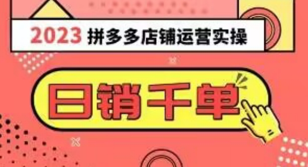 2023拼多多运营实操，每天30分钟日销1000＋，爆款选品技巧大全（10节课）-一起网赚吧