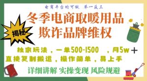 利用电商平台冬季销售取暖用品欺诈行为合理制裁店铺，单日入900+【仅揭秘】-一起网赚吧