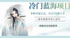 冷门蓝海项目，操作简单，小白3分钟上手，多种引流方式，保姆式全流程教学【揭秘】-一起网赚吧