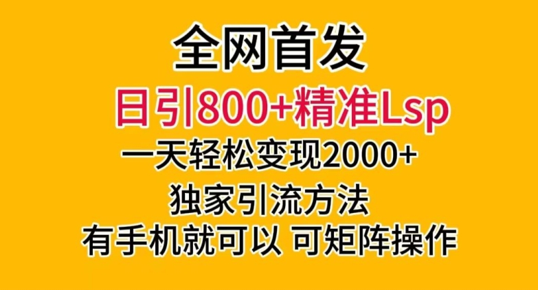 全网首发！日引800+精准老色批，一天变现2000+，独家引流方法，可矩阵操作【揭秘】-一起网赚吧