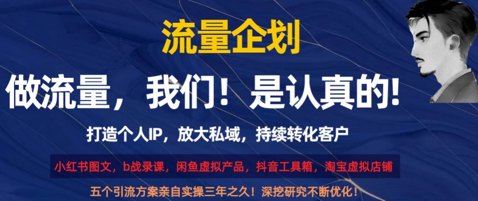 流量企划，打造个人IP，放大私域，持续转化客户【揭秘】-一起网赚吧
