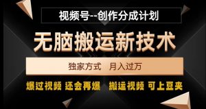 视频号无脑搬运新技术，破原创壕流量，独家方式，爆过视频，还会再爆【揭秘】-一起网赚吧