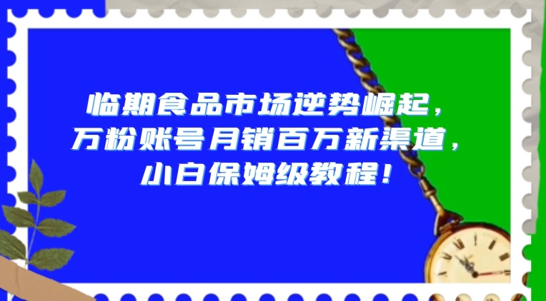 临期食品市场逆势崛起，万粉账号月销百万新渠道，小白保姆级教程【揭秘】-一起网赚吧