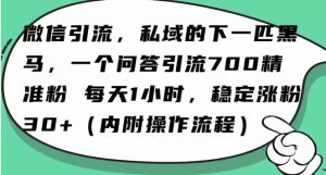 怎么搞精准创业粉？微信新赛道，每天一小时，利用Ai一个问答日引100精准粉-一起网赚吧