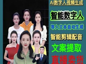 伍老师Ai数字人快速剪辑制作以及变现视频课-一起网赚吧