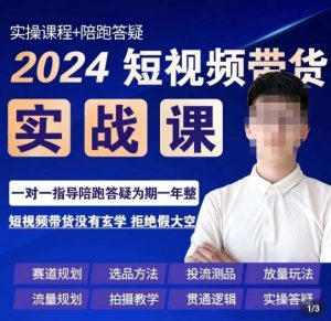 果哥·2024短视频带货实操课，​赛道规划/选品方法/投流测品/放量玩法/流量规划/拍摄教学-一起网赚吧