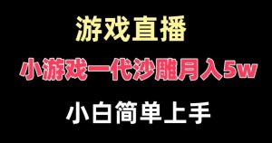 玩小游戏一代沙雕月入5w，爆裂变现，快速拿结果，高级保姆式教学【揭秘】-一起网赚吧